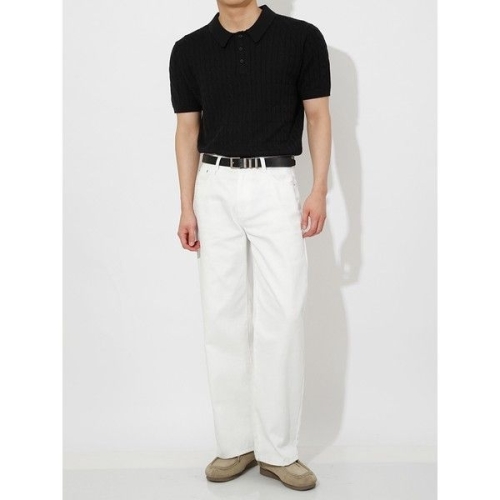 해리슨 옴므 클래식 기본 카라 니트 반팔 HA-1496 WESC1030