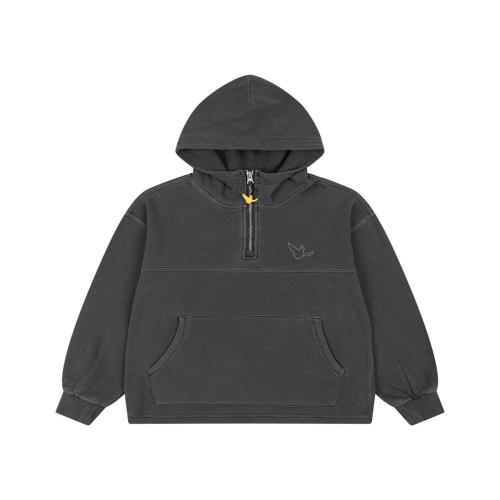 피그먼트 후드 티셔츠-다크그레이 MG53TH01DG _IC