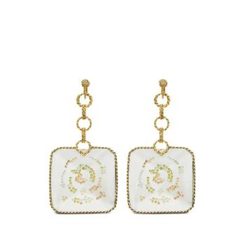 토리버치 런웨이 스퀘어 스월 드롭 이어링 180558_이미지