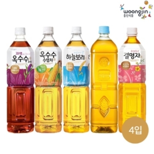 웅진식품 차음료 1.5L 4펫 하늘보리/헛개/누룽지/자색옥수수/결명자_이미지