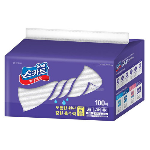 유한킴벌리 크리넥스 위생행주 100매 (3팩)
