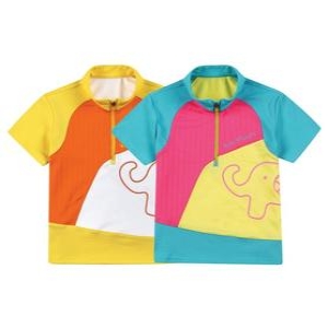 여아동 속건성 고끼리 패턴 등산 반팔 집업 티셔츠 1542TK705G