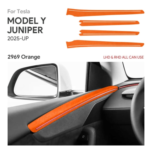 테슬라 모델Y 주니퍼 퍼포먼스 버전 2025 2026-UP 차량용 ABS 카본 패턴 스포일러 트림 외부 악세사리 ABS Carbo..