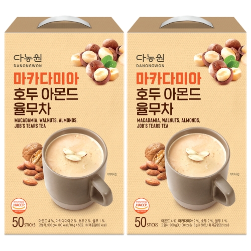 다농원 마카다미아 호두 아몬드 율무차 50개입 [2개]