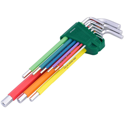 컬러 육각 엑스트라 롱 렌치 세트 09103CH (9pcs)