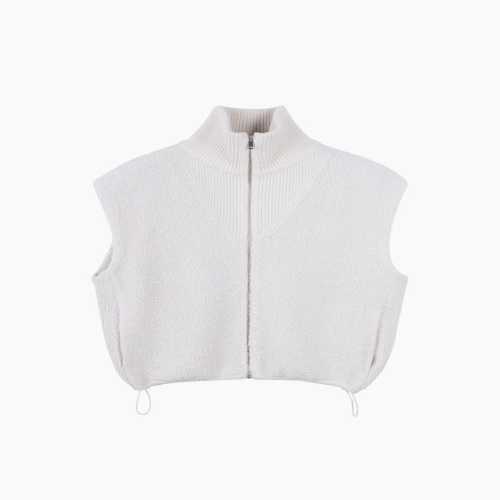 SISLEY 울 블랜드 부클 집업 베스트SAKC40461