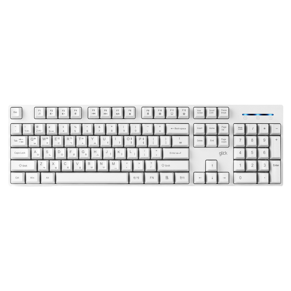 지클릭커 OFFICEPRO WK60 스탠다드 M 무선 (화이트)_이미지
