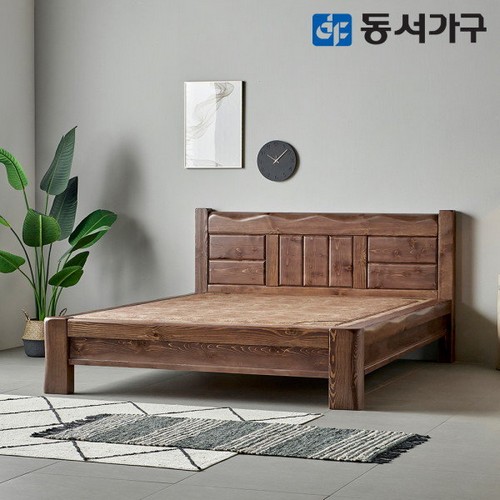 동서가구 M77 고급 키퍼 통원목 짜맞춤 편백나무 흙침대 Q (황토볼)