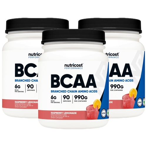 뉴트리코스트 퍼포먼스 BCAA 라즈베리 레모네이드 990g (3개)_이미지