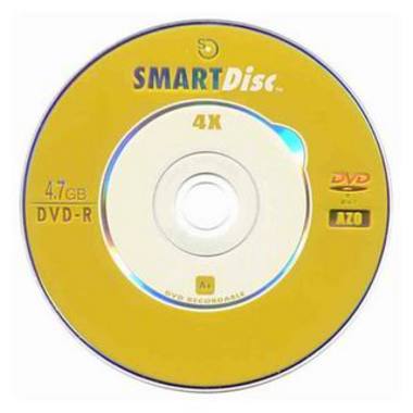 SMARTDisc DVD-R 4.7GB 4x 케익 10장 옐로