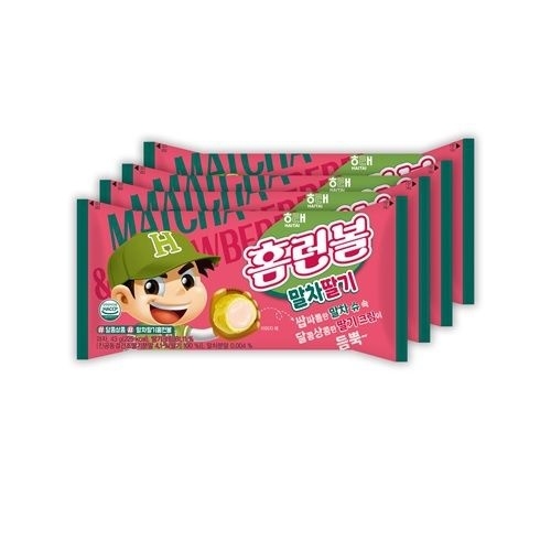 해태제과 홈런볼 말차딸기 43g (4개)_이미지