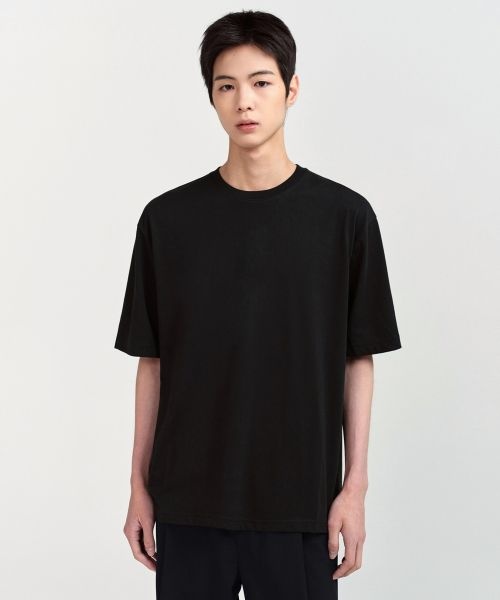무신사 무신사 스탠다드 STANDARD 쿨탠다드 릴렉스 핏 크루 넥 티셔츠 블랙 MMJTS6Z19-BK 958703