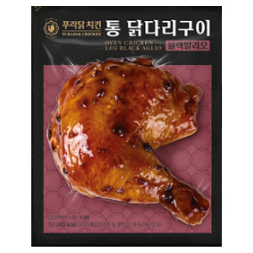 푸라닭 통 닭다리구이 블랙알리오 250g (10개)_이미지