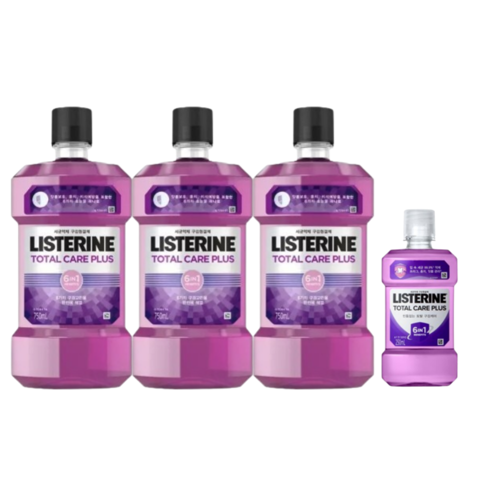 존슨앤존슨 리스테린 토탈케어 플러스 750ml x 3개 + 250ml x 1개