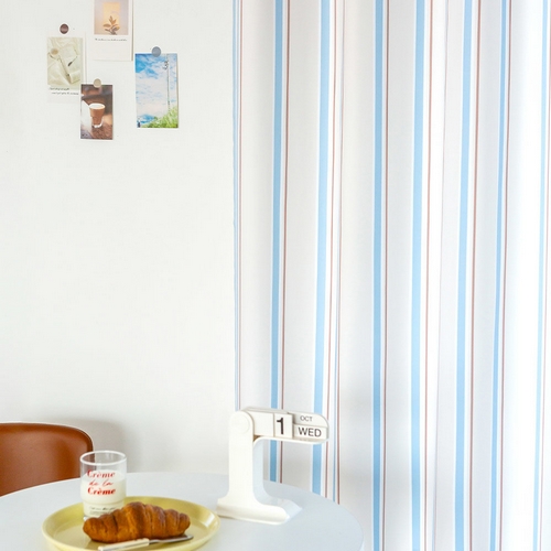 까르데코 버터 스트라이프 긴창 암막커튼