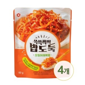 샘표식품 쓱쓱싹싹 밥도둑 오징어채볶음 60g (4개)