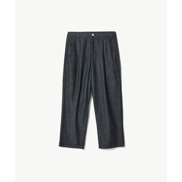 더리스 디엠스 젠 _원턱 데님 밴딩 팬츠_차콜 그레이 와이드핏 _LDMWB02WSC