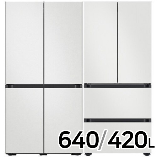 삼성전자 비스포크 키친핏 Max RM70F63R2A + 키친핏 코타 RQ42DB94R2AP (화이트)_이미지