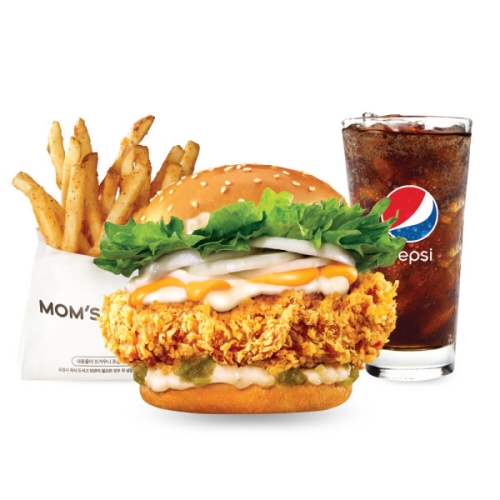 맘스터치 맘스터치 트리플딥치즈싸이버거 세트_이미지