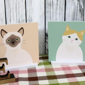 스탠드액자2P_샴고양이와치즈냥