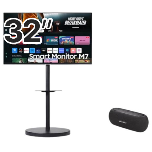삼성전자 무빙스타일 M7 S32DM702 이동형 패키지 (삼성 무빙(선반)+하만카돈 스피커)
