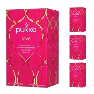 푸카 러브 로즈 카모마일 라벤더 20티백 4팩 Pukka Love_이미지