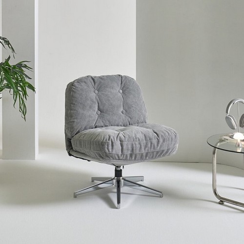 소소숲 벤티 회전 라운지 패브릭 소파 1인용 (스툴별도)_이미지