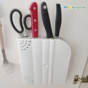 웰굿즈 싱크대 칼꽂이 칼블럭 주방 부착식 하부장 칼보관함_이미지