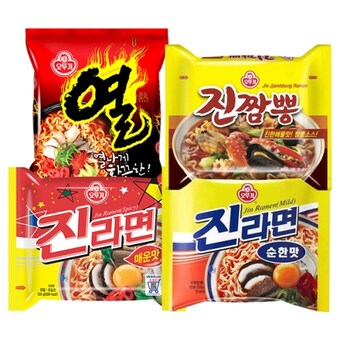 오뚜기 열라면15개 + <b>진짬뽕</b>4개