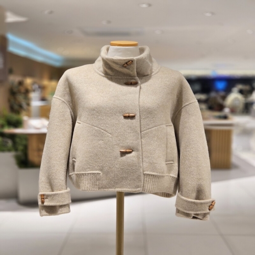 파프리카 핸드 메이드 하이넥 토글 버튼 숏 자켓 SK4HMA04A