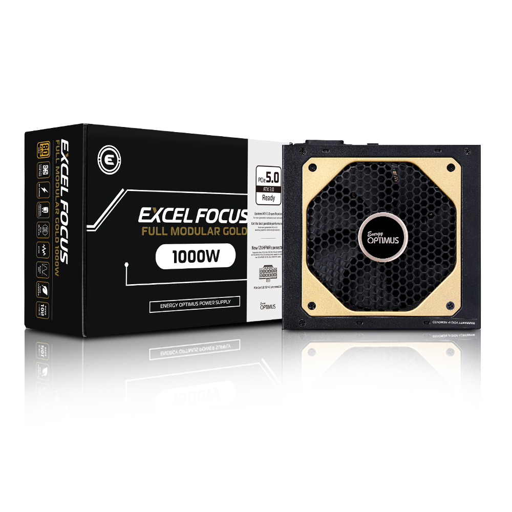 에너지옵티머스 EXCEL FOCUS 1000W 80PLUS골드 풀모듈러 ATX3.0