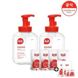 B&B 젖병세정제 거품 450ml 용기 2입+ 400ml 리필 4입