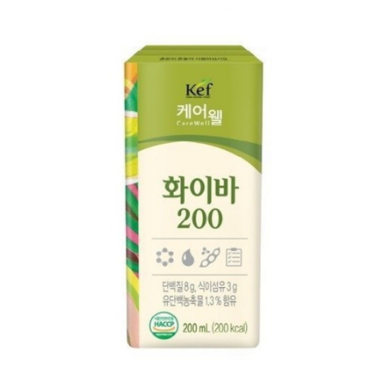 한국엔테랄푸드(Kef) 케어웰 화이바 200 200ml (팩) (24개)