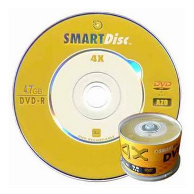 SMARTDisc DVD-R 4.7GB 4x 케익 50장 옐로