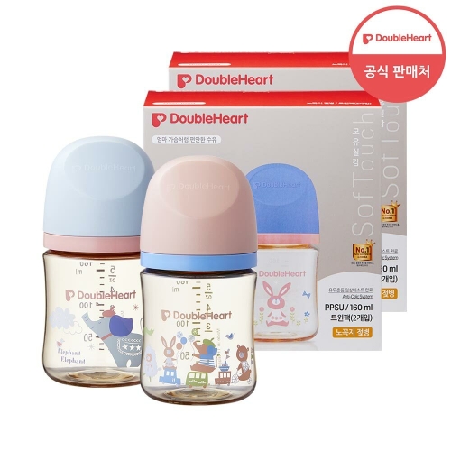 모유실감 3세대 PPSU 디어프렌즈 160ml (노꼭지)