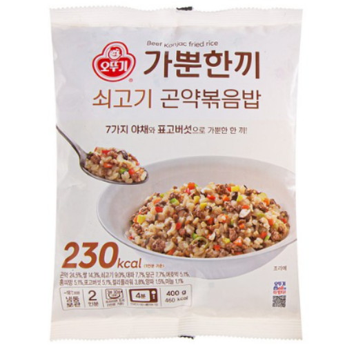 오뚜기 가뿐한끼 쇠고기 곤약볶음밥 400g (4개)_이미지