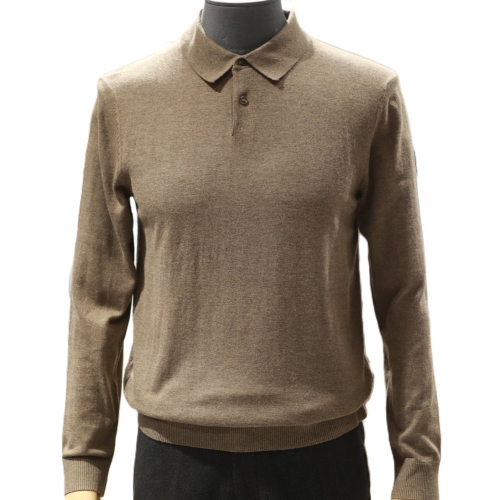 바쏘옴므 F/W 모카 캐시미어 혼방 카라 니트 BSY3WT16AMO_이미지