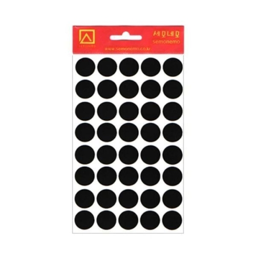  세모네모 견출지 용지 10-301BK 지름16 20개