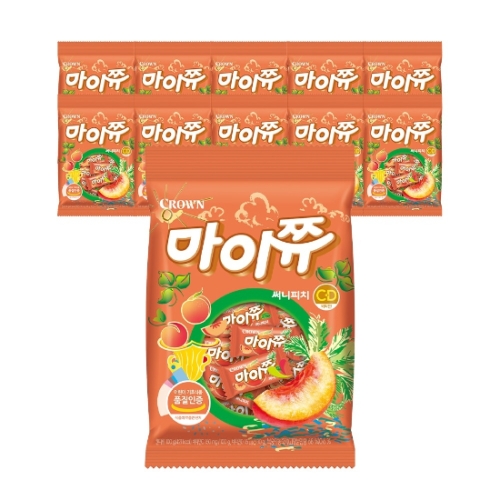 크라운제과 마이쮸 써니피치 100g (10개)_이미지