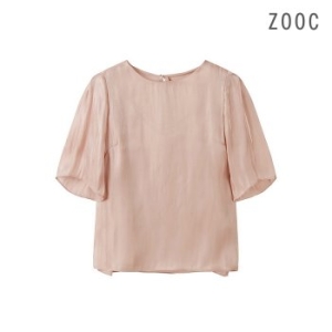대현 ZOOC 라운드넥 사틴 블라우스 PK_V243MSC902_이미지