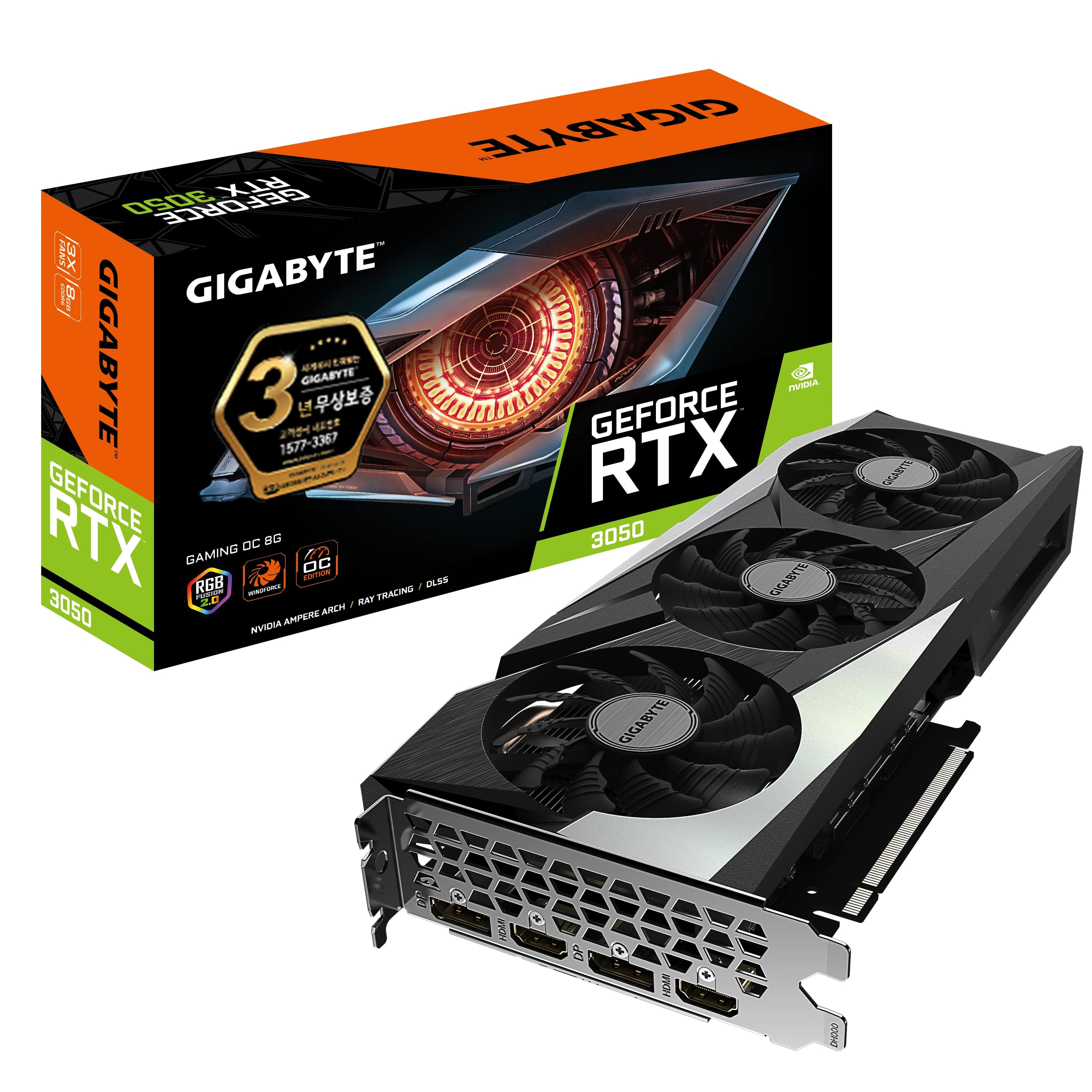 GIGABYTE 지포스 RTX 3050 GAMING OC D6 8GB 제이씨현