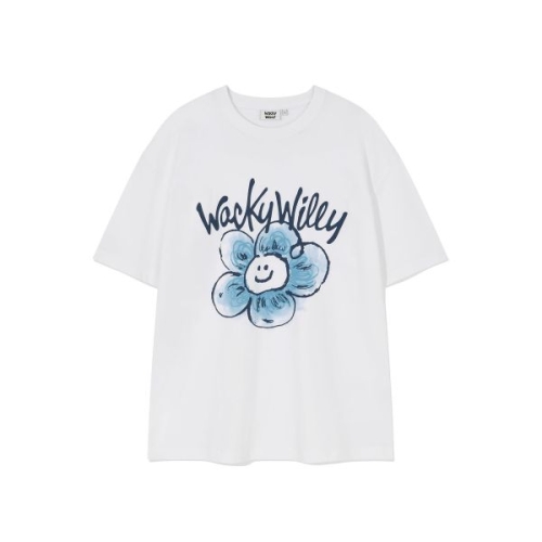 비케이브 와키윌리 ltgt WACKY WILLY 빅 릴리 반팔 티셔츠 화이트 WA2502ST06WH 202436