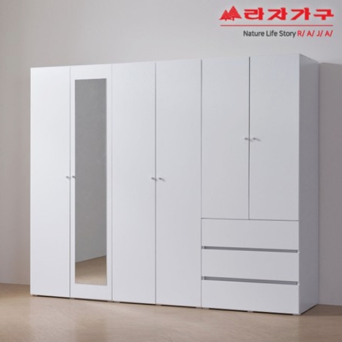 라자가구 비바 키큰 모노 실속형 옷장세트 2400_이미지