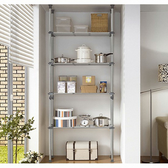 왕자NHC 왕자행거 뉴더블 4단 폭조절 선반 C형