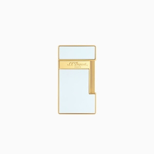 ST듀퐁 24 슬리미 라이터 화이트 래커/골든 CA028004Z