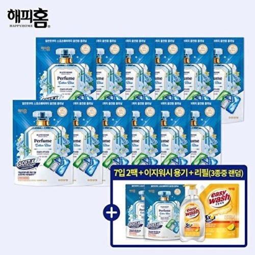 유한양행 해피홈 파워캡슐 올인원 소프트엑스 코튼블루향 30개입 (12개)