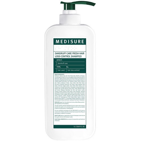 메디슈어 비듬케어 프레쉬 탈모 샴푸 1000ml (2개)_이미지