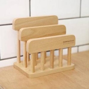홈앤하우스 비치우드 원목 듀얼 도마꽂이_이미지