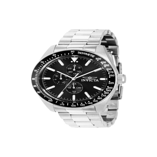 Aviator Men 45mm 스테인리스 스틸 실버 블랙 다이얼 VH67 쿼츠 172691
