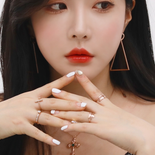 헤스티아 핑크+쇼핑백 Marianna_1 Surgical Steel Ring / 서지컬 써지컬 반지